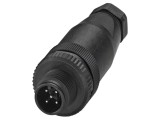 Conector M12 mufă, 5 pini, 48V, drept, IP67