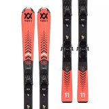 Schiuri Copii V&ouml;lkl Racetiger JR 120cm Rosu + Legaturi Marker VMotion 4.5, Composite Core, Power Shell
