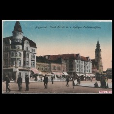 Carte poștală veche Oradea &ndash; Piata Sfantul Ladislau &ndash; 1919