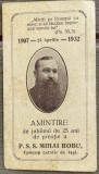 1932 Jubileu 25 ani preotie P.S.S. Mihai ROBU episcop catolic de Iasi / amintire biserica catolica Jasi Jassy / 9 x 5 cm / raritate de colectie