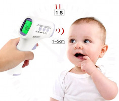 Termometru Copii Digital, non contact, 2 in 1 cu Infrarosu, Afisaj luminos foto