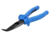 Clești curbați semirotunzi Unior 200mm, oțel carbon, prindere și tăiere, manșoane plastic