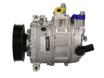 Compresor aer conditionat Audi A3 (8L), 1996-2003, motorizare 1.9 TDI, 74kw/96kw, diesel, rola curea 110 mm, 6 caneluri, de tip Denso: 7SEU17C foto