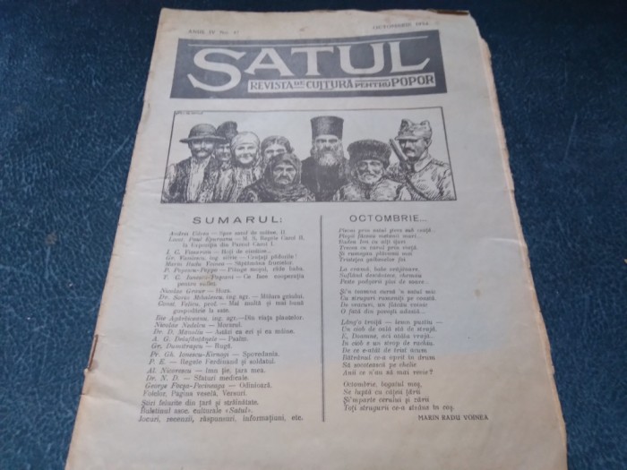 REVISTA SATUL OCTOMBRIE 1934
