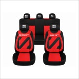 Set Huse Scaune Universale Nero Rosu Personalizate cu Seat