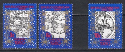 Dominicană 1981 - Crăciun, Serie + PA, MNH foto