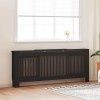 VidaXL Capac radiator 2 pcs Negru 112x19x81.5cm Lemnstratificat 3403238