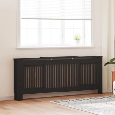vidaXL Capac pentru radiator 2 pcs Negru (142-205) x 20.5 x 81.5 cm