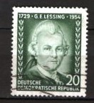 GERMANIA (DDR) 1954 &amp;ndash; PERSONALITATI, G. E. LESSING, TIMBRU STAMPILAT, F124 foto