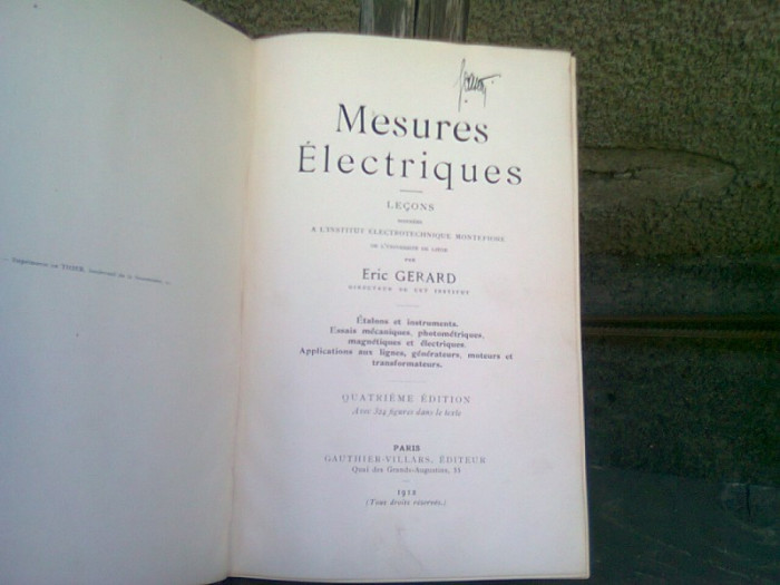 MESURES ELECTRIQUES - ERIC GERARD (MASURARI ELECTRICE)