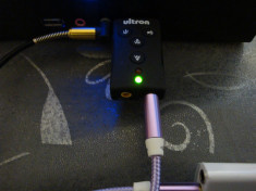 DAC audio placa sunet USB marca Ultron mufa jack 3.5 microfon foto