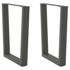 vidaXL Picioare de masă &icirc;n formă de V, 2 buc., antracit, 70x(72-73,3) cm, oțel