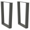 vidaXL Picioare de masă &icirc;n formă de V, 2 buc., antracit, 70x(72-73,3) cm, oțel