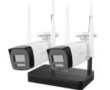 Kit supraveghere IP wireless Hikvision HiLook, 2 camere bullet, 4MP, IR 30m, Audio, slot microSD, NVR 4 canale - IKS-2044BH-PH/W SafetyGuard Surveilla, Rovision