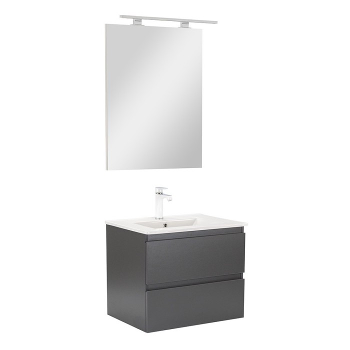 Mobilier complet de baie Vario Forte 60 antracit-antracit