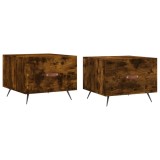 Cumpara ieftin Masute de cafea 2 buc. stejar fumuriu 50x50x40 cm lemn compozit