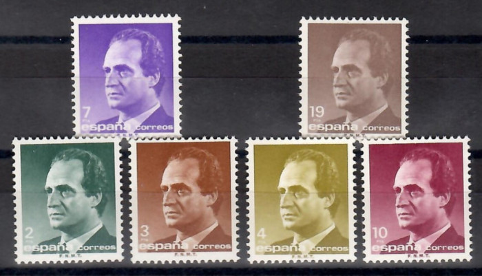 Spania 1986 - Regele Juan Carlos I - Noi valori, 3 serii, MNH