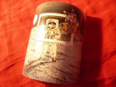 Bloc Polonia 1989 - Cosmos - Primul om pe Luna foto