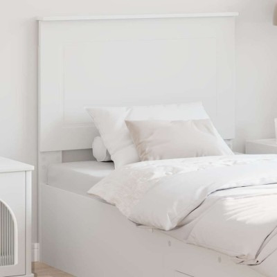 Tablie cap cu headboard Alb 90 cm Lemn compozit foto