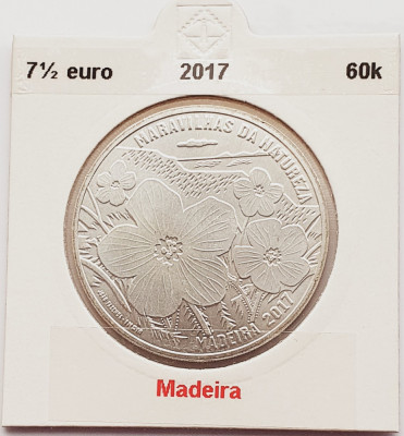 173 Portugalia 7,5 Euro 2017 Natural beauties - Madeira km 879 argint foto