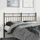 VidaXL Tăblie de pat metalică, negru, 150 cm