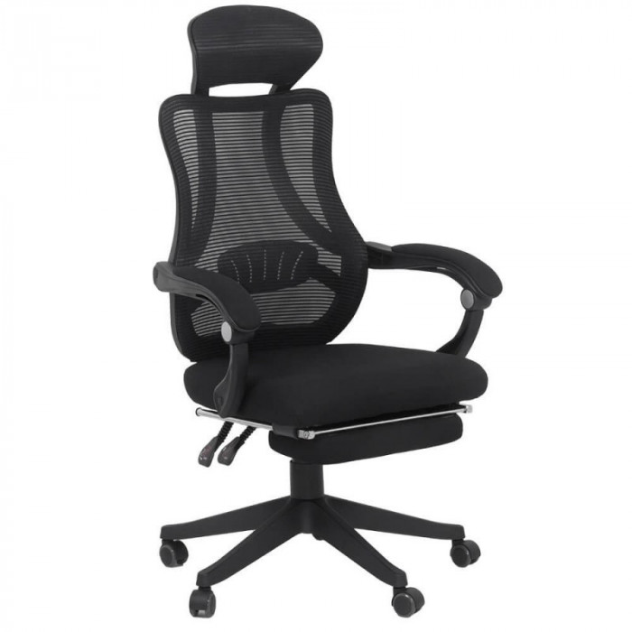 Scaun ergonomic pentru birou, suporta maxim 100 kg, negru