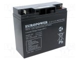 Acumulator plumb-acid 12V 20Ah AGM EUROPOWER fără &icirc;ntreținere