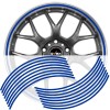 Set 16 Inele Autocolante Jante Albastru Lucios AVEX, 13-19 inch, Tuning Auto Exterior, Sticker Auto