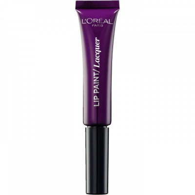 Ruj lichid L&amp;#039;Oreal Lip Paint Lacquer 111 Purple Panic 8ml foto