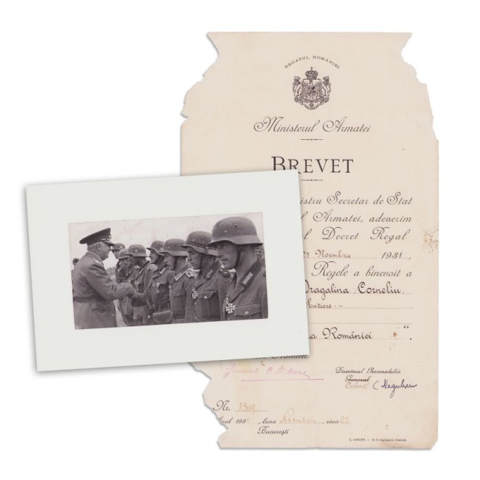 Col. Dragalina Corneliu, brevet + fotografie de epocă, 27 noiembrie 1931