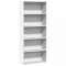 Gossi biblioteca, alb, 80x30x189 cm, lemn prelucrat