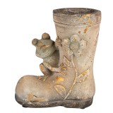 Cumpara ieftin Ghiveci ceramica Cizma cu Broscuta ceramica maro 26x15x30 cm