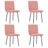 vidaXL Scaune de sufragerie 4 buc piele artificială roz