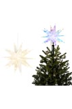 Stea Moraviană LED pentru v&acirc;rf de brad, iluminată cu telecomandă, 40 cm &ndash; 40 cm