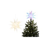 Stea Moraviană LED pentru v&acirc;rf de brad, iluminată cu telecomandă, 40 cm &ndash; 40 cm
