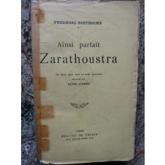 AINSI PARLAIT ZARATHOUSTRA - Frederic Nietzsche