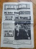 Program de Fotbal de la Meciul F.C Inter Sibiu -F.C.Arges-1989-Divizia A