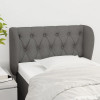 VidaXL Tăblie de pat cu aripioare gri &icirc;nchis 83x23x78/88 cm textil