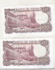 Bnk bn Spania 100 pesetas 1970 - x2 serii consecutive