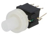 Comutator tastatură DPDT LED verde 0.1A 30V