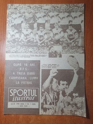 sport iulie 1990-germania campioana mondiala la fotbal,art. nationala romaniei foto