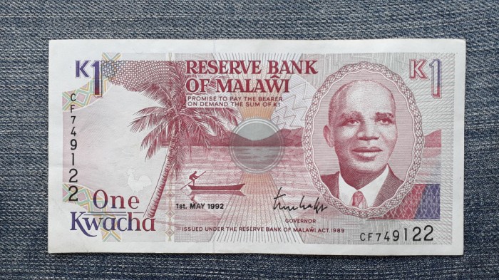 1 Kwacha 1992 Malawi / seria 749122