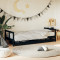 Cadru pat copii cu sertare, negru, 80x200 cm, lemn masiv de pin GartenMobel Dekor