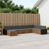 vidaXL Set de canapele de exterior cu pernă 8 pcs Natural și Antracit 3383725
