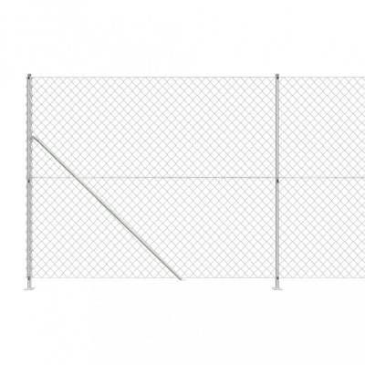 Gard plasa de sarma cu bordura, argintiu, 1,4x10 m GartenMobel Dekor foto