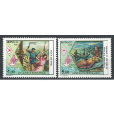 Monaco 1990 Mi 1957/58 MNH - Crucea Roșie: Sf&acirc;ntul Devot, Patronul Monaco (IV)