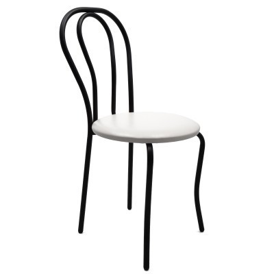 SCAUN TULIPAN - CADRU NEGRU - IMITATIE PIELE - Visiniu 21902 foto