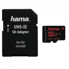 Card de memorie Hama 32GB MicroSDHC Clasa 3 UHS-II + Adaptor foto