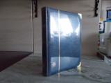 Clasor coperta moale albastru DE LUX 32 file/64 pagini negre banda PVC