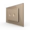 Intrerupator dublu cu touch Livolo cu rama din sticla, standard Italian - Serie noua SmartElectro IntelligentHouse
